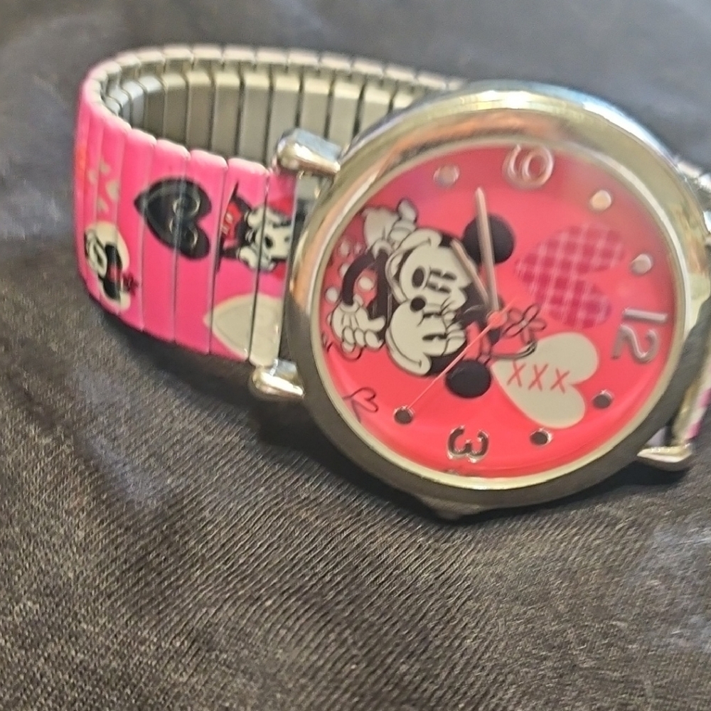 Disney Silver and Pink Watch